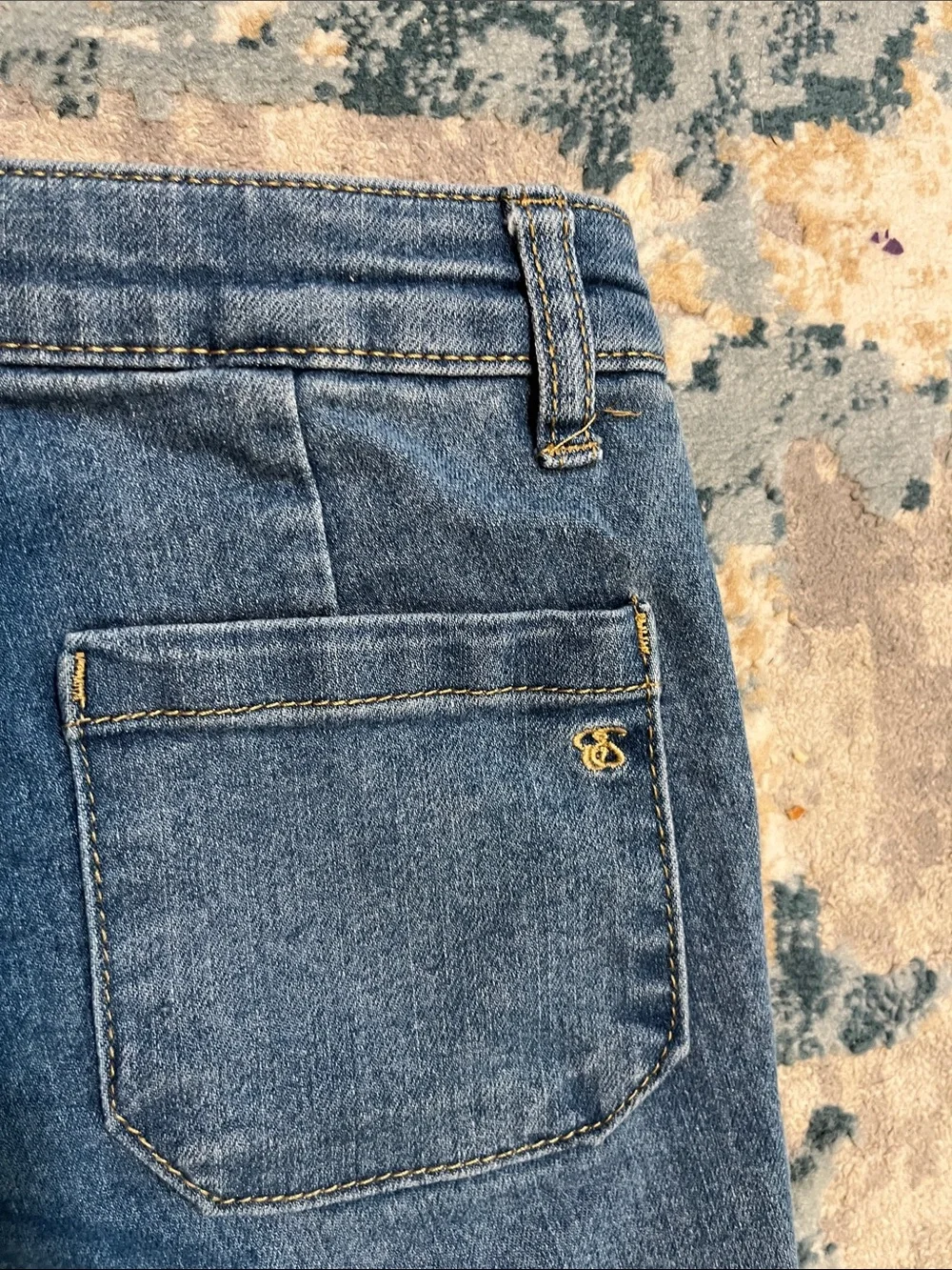 Jessica Simpson Charlotte Cargo Bootcut Jeans and Adjustable Waistband Sz 6